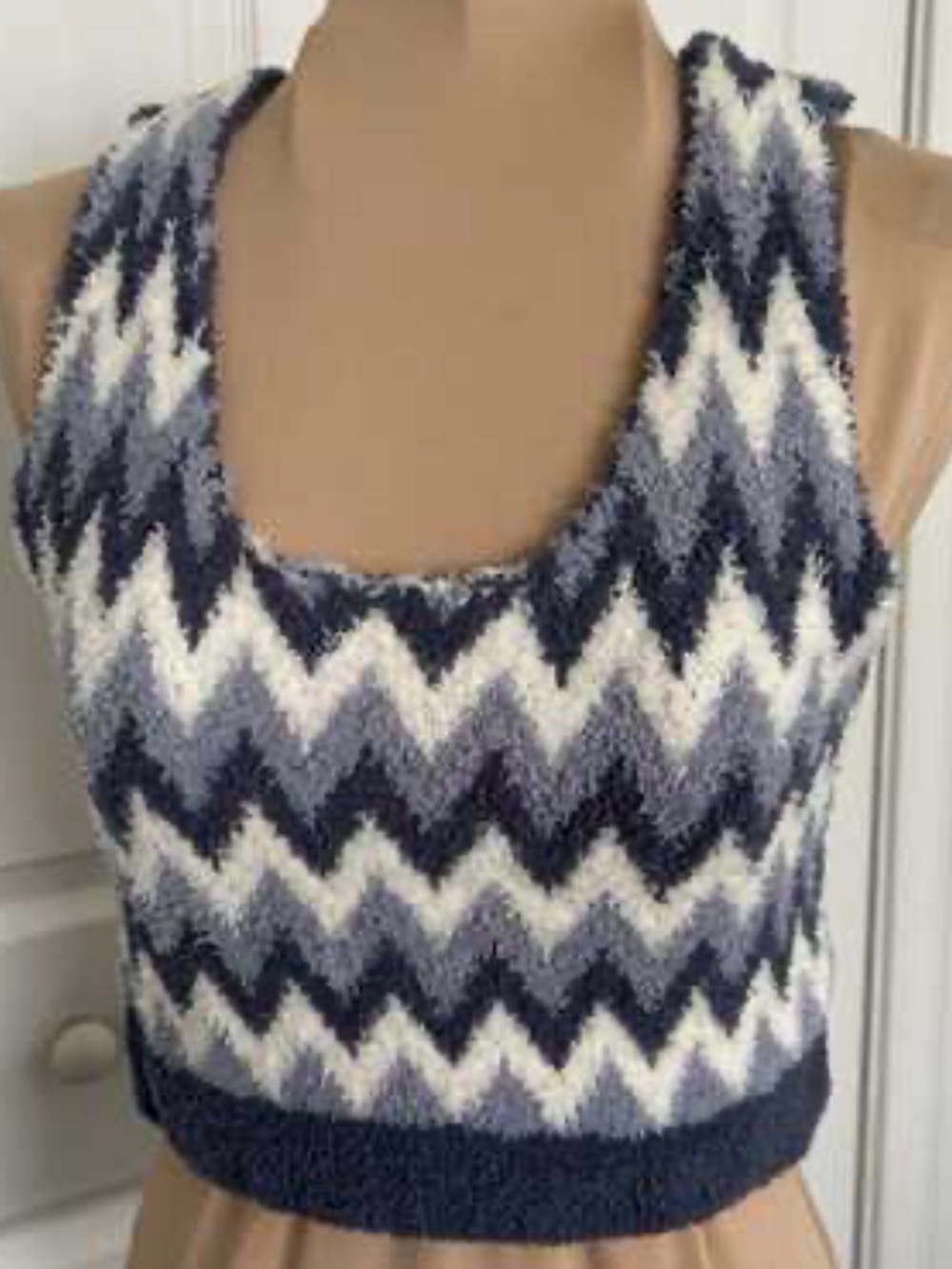 POL fuzzy crop top NWT